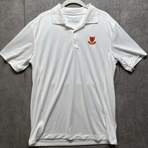 Harrow Pro Wik Navesink Polo Mens Medium White Embroidered‎ Performance